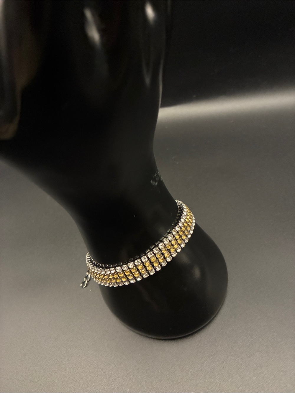 paparazzi Two-Tone Gold and Silver Crystal Tennis Bracelet